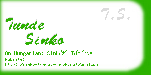 tunde sinko business card